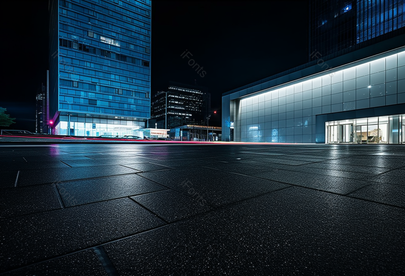 夜间的商业购物中心市区路口汽车广告背景,高清,摄影图,摄影图片,图片大全,摄影图免费下载